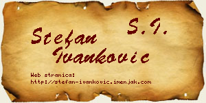 Stefan Ivanković vizit kartica